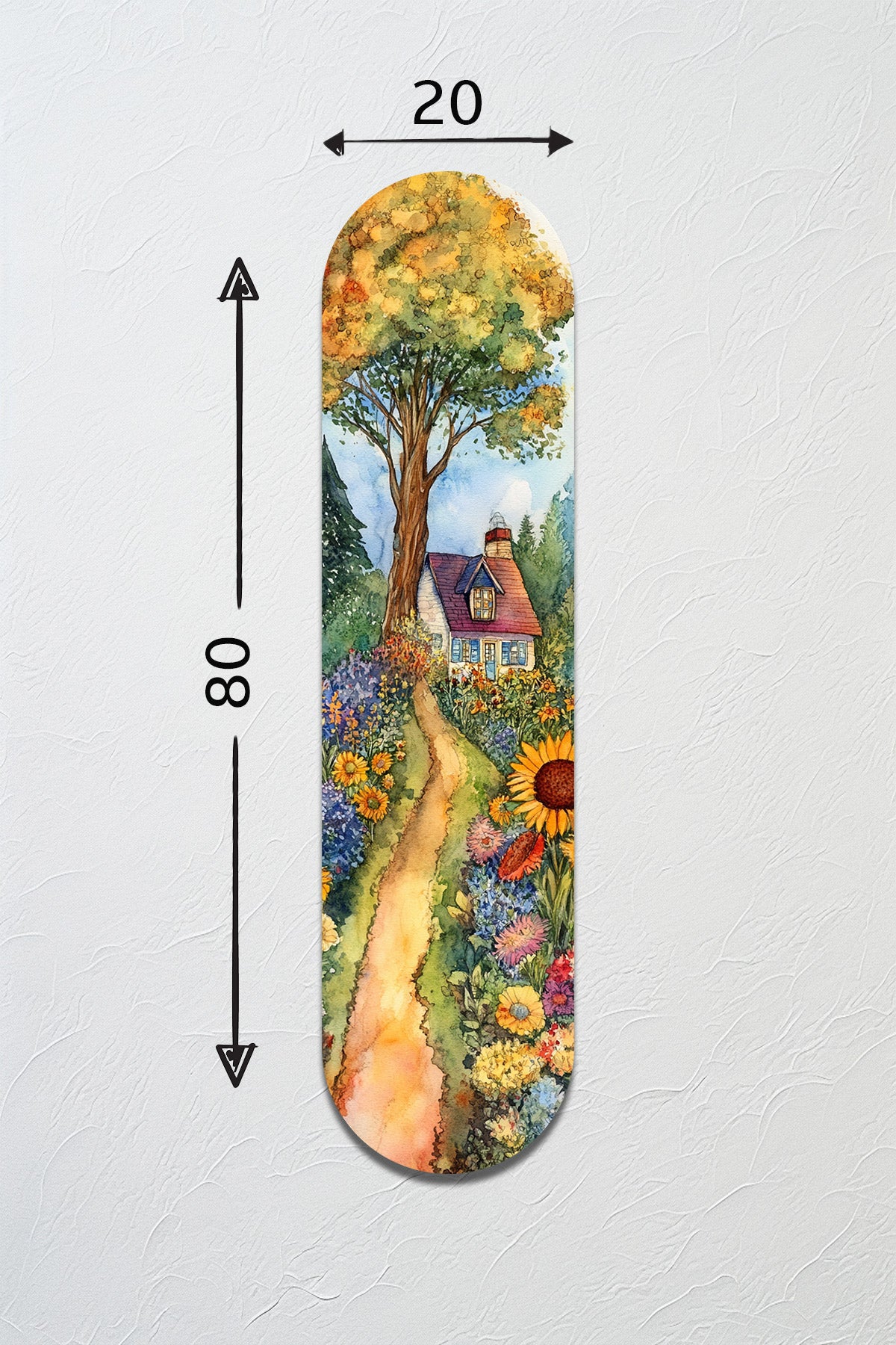 Cam Kaykay Tablo | Saklı Bahçe | 20cm x 80cm