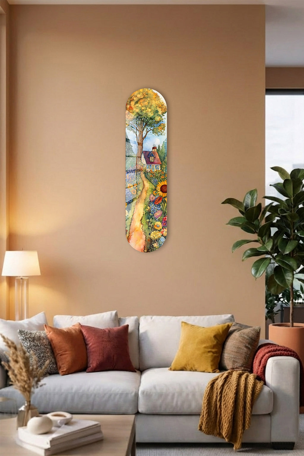 Cam Kaykay Tablo | Saklı Bahçe | 20cm x 80cm