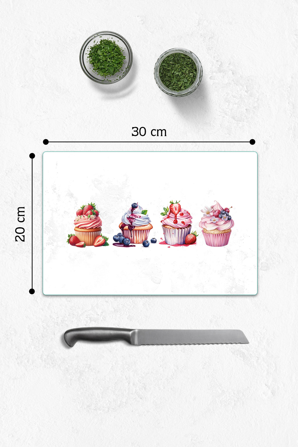 Cam Kesme Tahtası - Cam Kesme Tablası |Şekerli Renkler | 20cm x 30cm