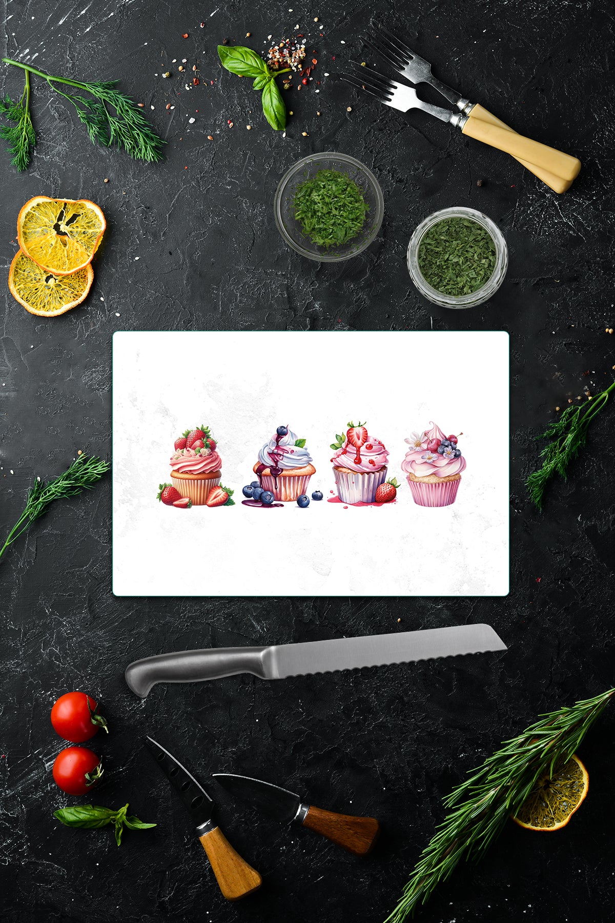 Cam Kesme Tahtası - Cam Kesme Tablası |Şekerli Renkler | 20cm x 30cm