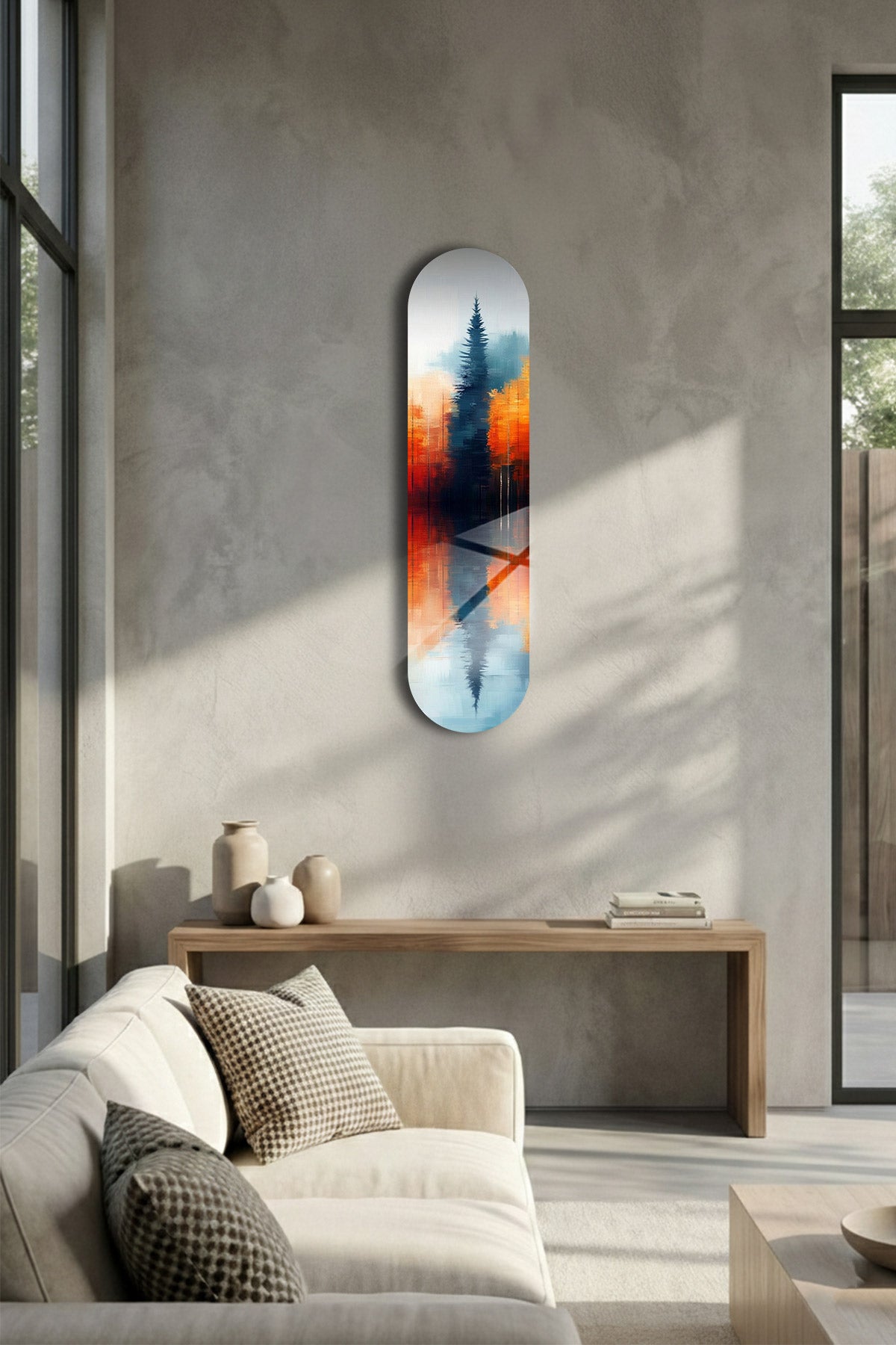 Cam Kaykay Tablo | Sessiz Yansıma | 20cm x 80cm