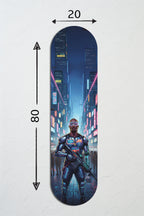 Cam Kaykay Tablo | Siber Savaşçı | 80cm x 20cm