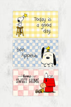 3'lü Cam Kesme Tahtası | Snoopy Kitchen Dreams | 17cm x 29cm