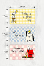 3'lü Cam Kesme Tahtası | Snoopy Kitchen Dreams | 17cm x 29cm