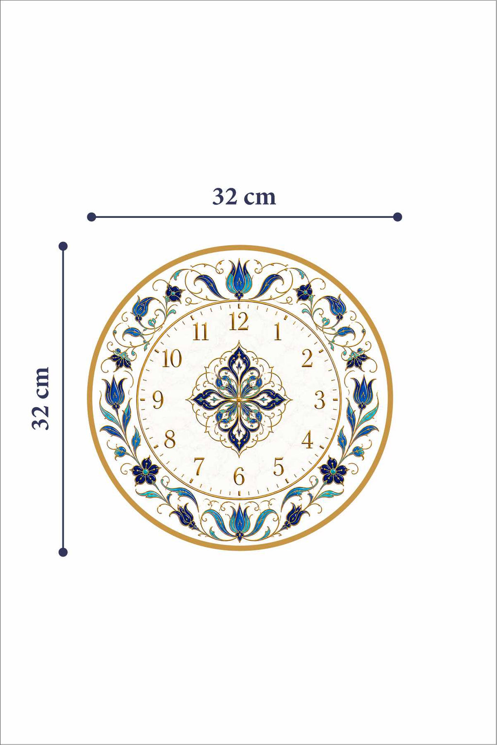 Cam Duvar Saati | İznik Sultanı | Çap 32