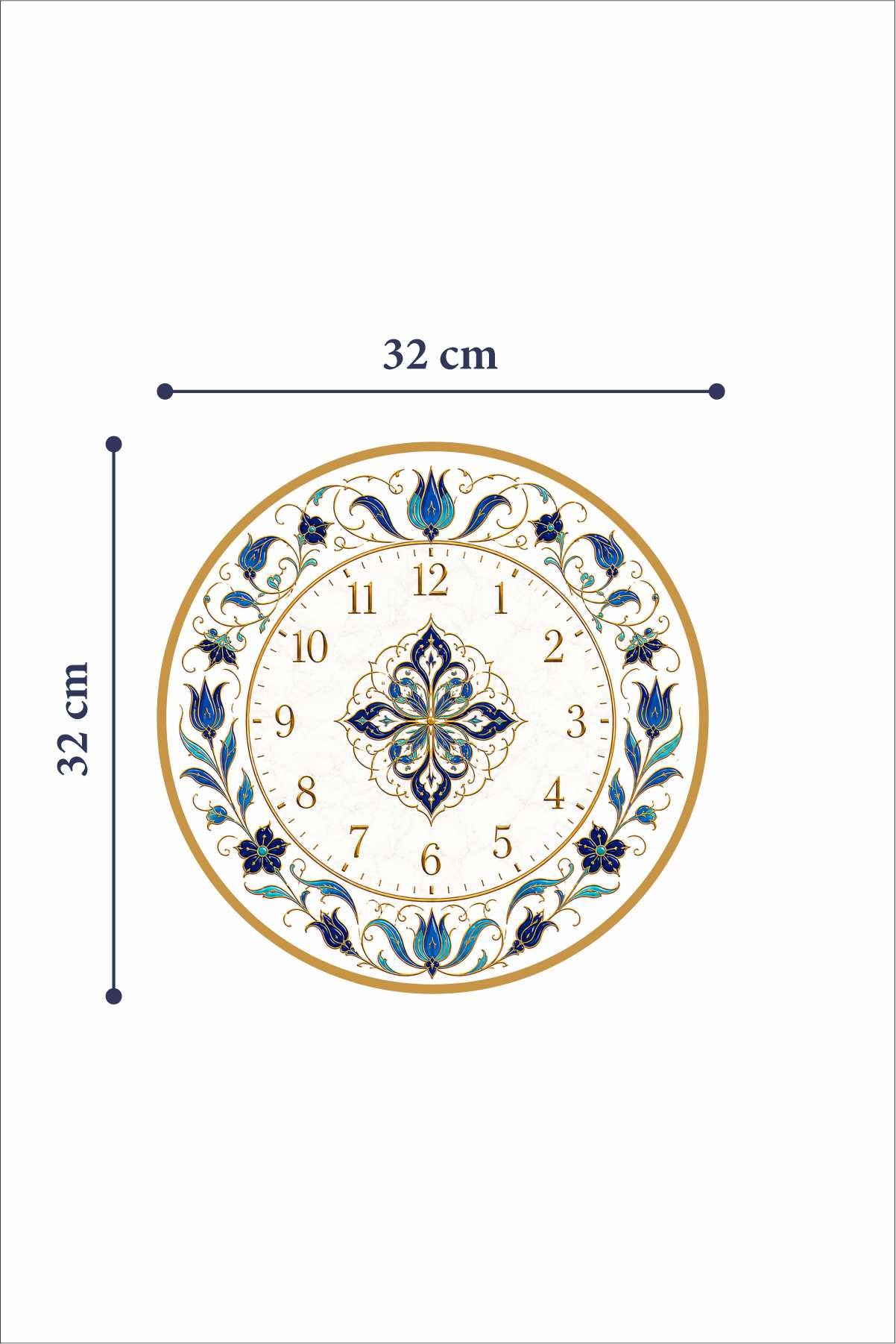 Cam Duvar Saati | İznik Sultanı | Çap 32