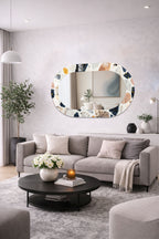 Dekor Camı ve Ayna | Art Frame Terrazzo Dekoratif Ayna | 110cm x 70cm