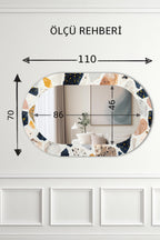 Dekor Camı ve Ayna | Art Frame Terrazzo Dekoratif Ayna | 110cm x 70cm